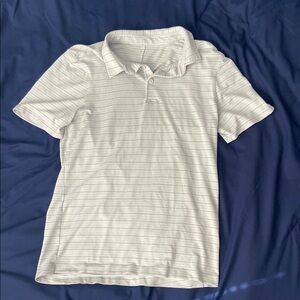 Men's Gray Striped LULULEMON polo